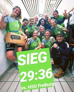 Freuen sich über ihren Sieg in Freiburg: die Frauen der SG HLT. Foto: Frei Foto: Schwarzwälder Bote