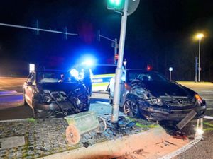Zwei Autos sind am Donnerstagabend im Lahrer Westen zusammengestoßen. Foto: Späth/Einsatz-Report 24