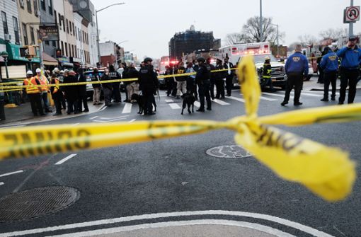 Schüsse in einer New Yorker U-Bahn-Station Foto: AFP/SPENCER PLATT