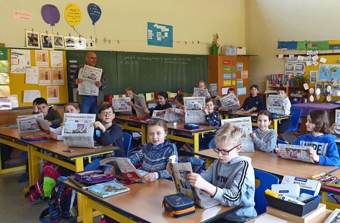 Projekt LeseSpaß: Villinger Warenbergschüler widmen sich der Zeitung