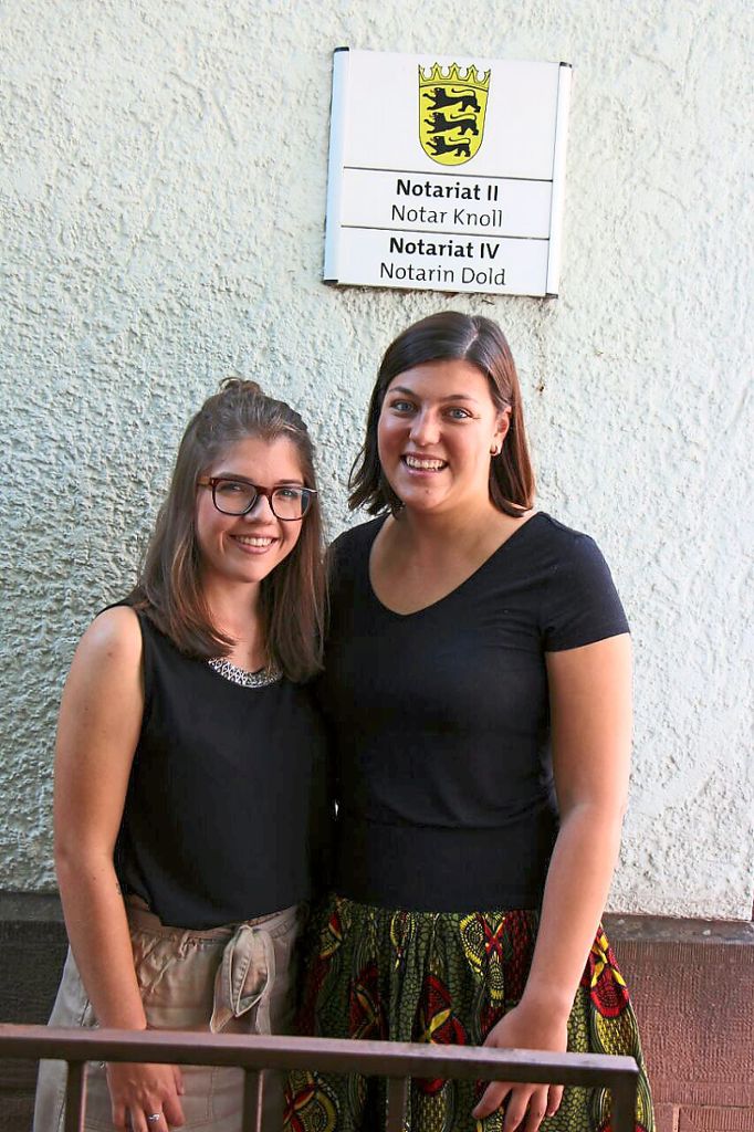Julia Broghammer (links) und Raphaela Hofmann engagieren sich für Kinder in Uganda. Fotos: Privat
