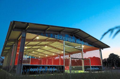 Ein Beispiel einer von McArena created Multifunktionsfreilufthalle ist die Bizerba-Arena in Balingen.  Photo: Mammato