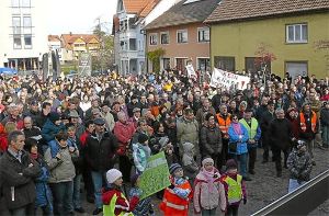 Der Protest gegen den Gefängnis-Standort Bitzwäldle hat viele Formen und viele Gesichter. Foto: Haier