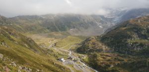 Aussicht vom Sustenpass aus auf die Schweizer Alpen. Foto: Sell