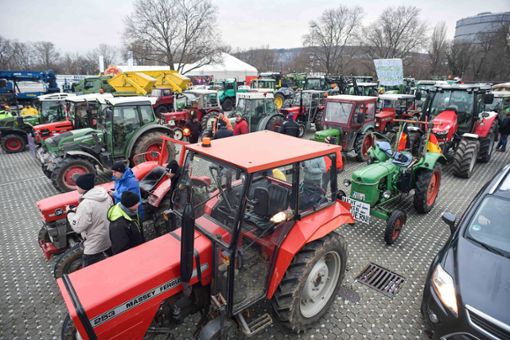 Demonstration von Landwirten Anfang Januar in Stuttgart. Foto: Archiv/Lichtgut/Max Kovalenko
