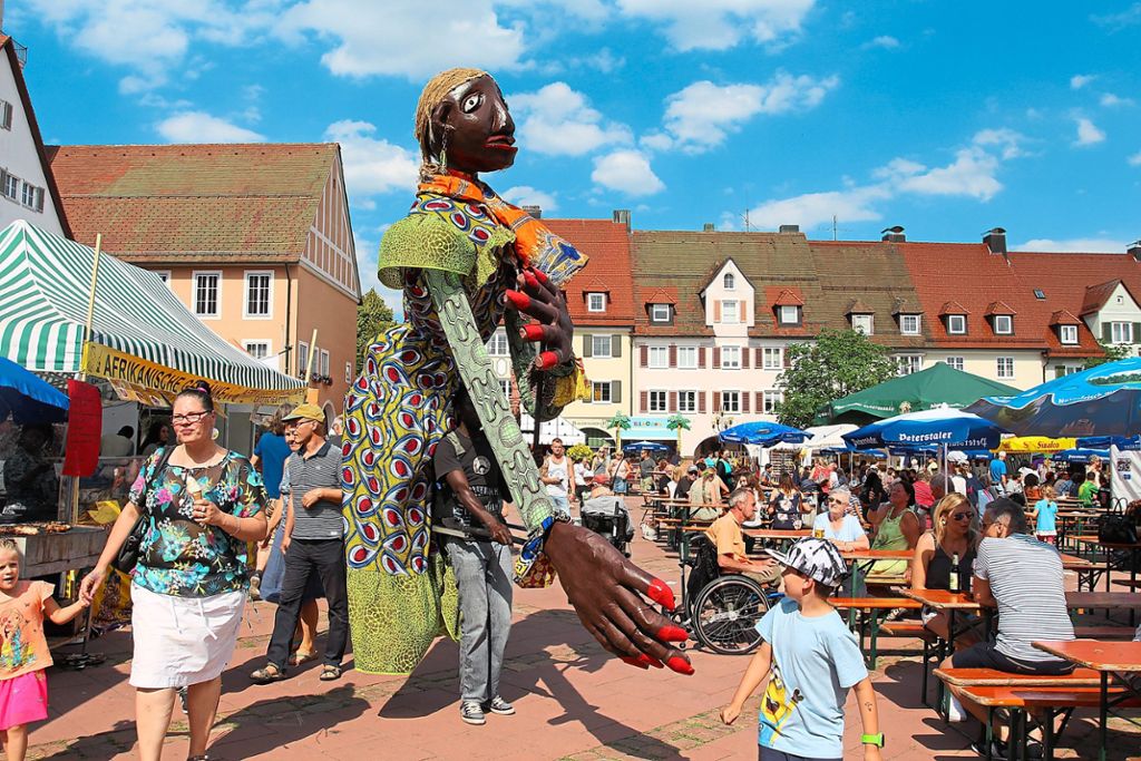 Das Afrikafest zählt zu den beliebtesten Veranstaltungen auf dem Marktplatz. Wegen der Corona-Krise wurde es jedoch in diesem Jahr abgesagt. Foto: Archiv/Sannert