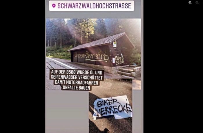 Nach Hassparolen auf B500 : Warnungen vor Öl und Schmierseife auf Schwarzwaldhochstraße sind Fake News