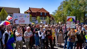 Wahlkampfauftakt in Donaueschingen: Gegen die AfD werden 1000 Stimmen laut
