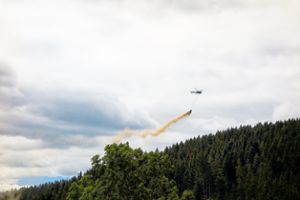 Mit Hubschraubern wird die Waldkalkung in VS in den nächsten Wochen durchgeführt. Foto: Regierungspräsidium Freiburg Foto: Schwarzwälder Bote