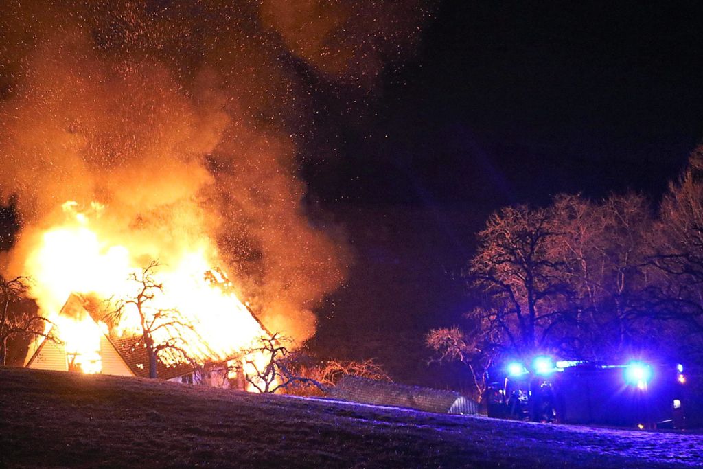 St. Georgen: Brand: Haus im Stockwald brennt aus