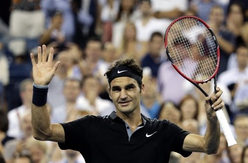 Roger Federer hat bei den US Open in New York das Viertelfinale erreicht.  Foto: EPA