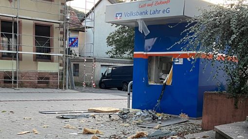 Die Sprengung des Geldautomaten in der Sulzer Ortsmitte hatte ein Trümmerfeld hinterlassen. Foto: Bender