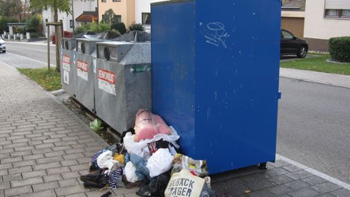 Ein Blick in die Röntgenstraße – der Müll ist ein Ärgernis für die Bewohner – die Parkplatzsituation noch viel mehr. Foto: Gottfried Schmidt