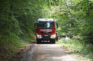 Fast 20 Mal rückte die Calwer Feuerwehr in den vergangenen Tagen in den Wald aus. Foto: Wolfgang Krokauer