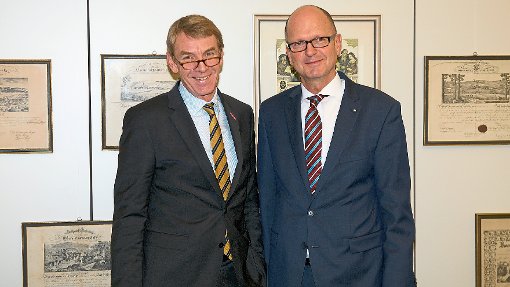 Präsident Harald Herrmann und Hauptgeschäftsführer   Joachim Eisert.  Foto: Bouß Foto: Schwarzwälder-Bote