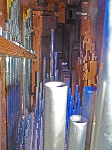 Ein Blick in das Innenleben der Albrecht-Orgel zeigt saubere Arbeit an den Metall- und Holzpfeifen. Foto: Schwarzwälder-Bote