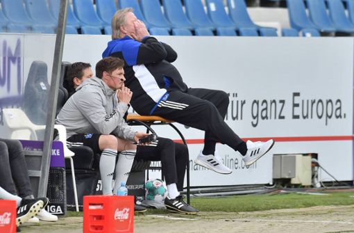 HSV-Interimstrainer Horst Hrubesch ist ernüchtert: „Wir hätten es auch nicht verdient.“ Foto: Imago/osnapix