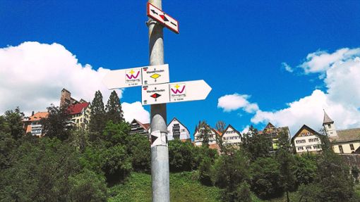 Immer dem Symbol nach: Der Brenzweg umfasst eine Strecke von rund 14 Kilometern.Foto: Schaible Foto: Schwarzwälder Bote