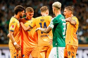 Bremen verlor gegen eine reifere TSG Hoffenheim. Foto: dpa/Axel Heimken