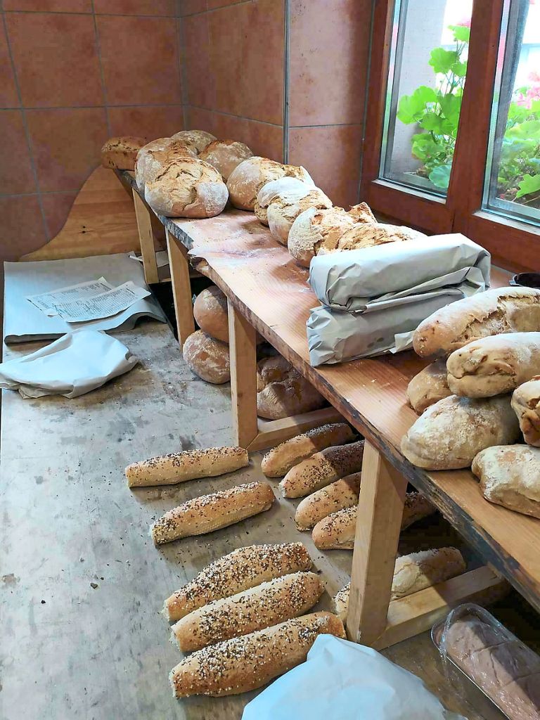 Jede Menge Brot, aber auch andere Backwaren,  wurden  am Samstag im Backhäusle  gebacken.  Foto: Backhausfreunde