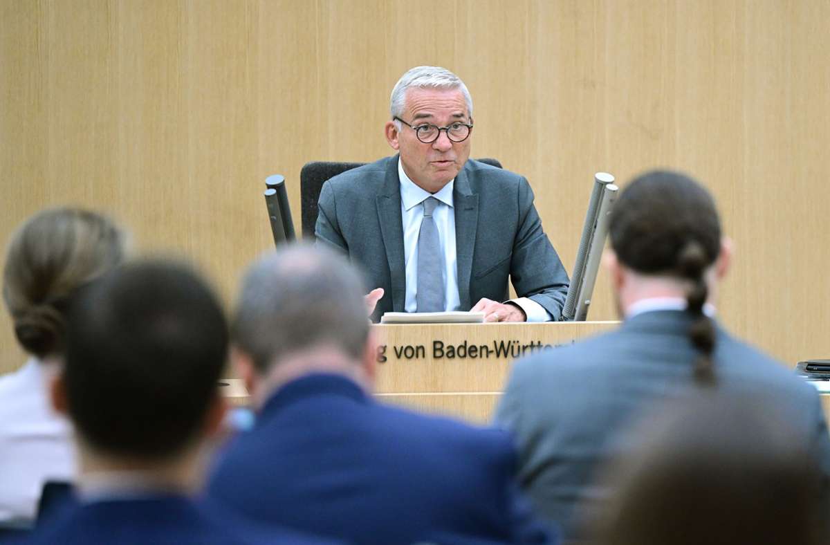 Gut 15 Stunden lang wurde Thomas Strobl im Untersuchungsausschuss verhört. Foto: dpa/Bernd Weißbrod