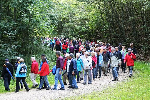Rund 140 Teilnehmer machten sich auf die Strecke der dritten Meßstetter Ferienwanderung. Foto: Lissy Foto: Schwarzwälder-Bote