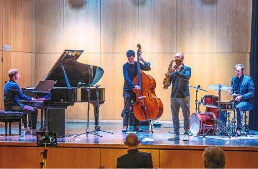 Im Nagolder Kubus trat das Jan-Prax-Quartett auf. Foto: Fritsch