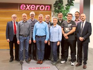 Jubilare und Gratulanten bei der Firma exeron  Foto: exeron Foto: Schwarzwälder Bote