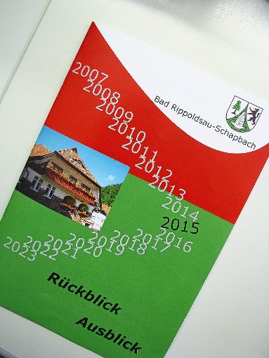 Auf den ersten Blick eine Broschüre der Gemeinde: Bernhard Waideles  Rück- und Ausblick, den er kurz vor der Bürgermeisterwahl im oberen Wolftal verteilen ließ. Foto: Wiegert