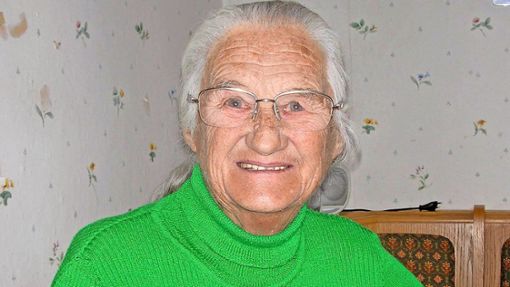 Maria Chmiel ist im Alter von 91 Jahren gestorben. Das Bild zeigt sie an ihrem 85. Geburtstag. Foto: Anita Reichart