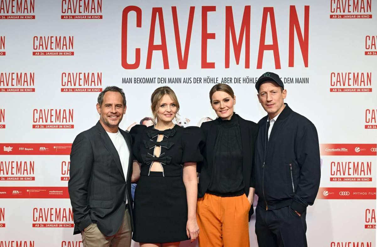 „Caveman“-Crew: Moritz Bleibtreu, Laura Tonke, Martina Hill und Wotan Wilke Möhring