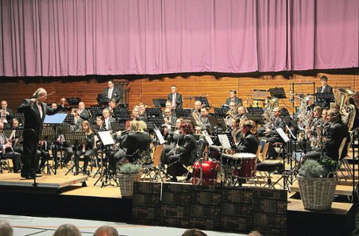 Das große Blasorchester im Einsatz Foto: Schweizer