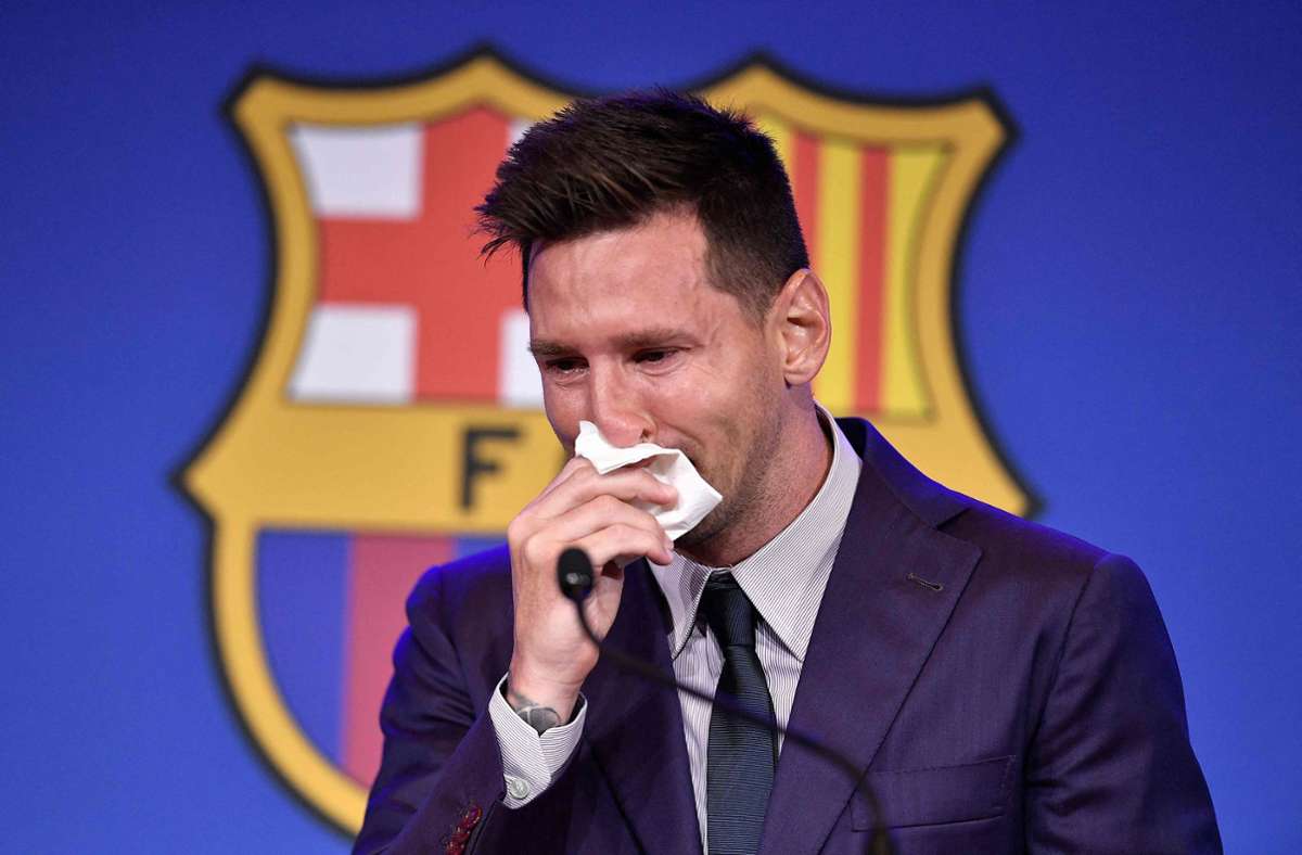 Lionel Messi ging sein Abschied sichtlich nahe. Foto: AFP/PAU BARRENA
