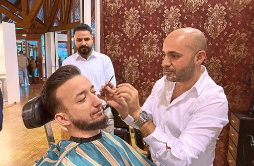 Neben vielen langjährigen Teilnehmern präsentierte sich der Barbershop Aziz aus der Adlerstraße dieses Jahr erstmals auf der Friesenheimer Gewerbeschau. Foto: Bohnert-Seidel