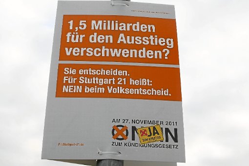 Das Nein mit einem Ja überklebt: Die Vöhringer CDU-Vorsitzende Andrea Kopp hat wegen Sachbeschädigung Anzeige erstattet. Foto: Steinmetz Foto: Schwarzwälder-Bote
