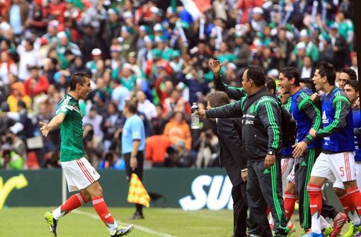 Die mexikanischen Spieler hatten beim 5:1-Sieg gegen Neuseeland allen Grund zur Freude - beim Playoff-Rückspiel sollte da eigentlich nicht mehr viel passiere. Foto: dpa