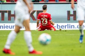 Union Berlin gewinnt gegen Borussia Mönchengladbach. Foto: dpa/Andreas Gora