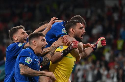 Aus Italien sind fünf Spieler in der besten Elf der EM 2021 vertreten. Foto: AFP/LAURENCE GRIFFITHS