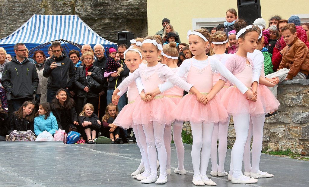 Fast ein bisschen wie Schwanensee: Vor vielen Augen zeigten junge Talente der Tanz-Galerie   vor der Ölmühle ihr Können in klassischem und modernen Tanz. Fotos: Kost