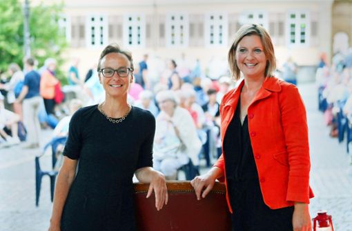 Sofie Geisel (SPD)  und Ulrike Baumgärtner (Grüne) treten gegen  Palmer an. Foto: IMAGO/Ulmer