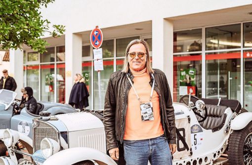 Auch Michael Gaedt, schwäbischer Entertainer, Musiker und Schauspieler, ist bei der Rallye mit von der Partie. Foto: Max Günter