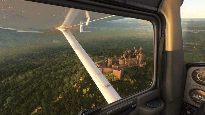 Burg Hohenzollern kann jetzt im Flugsimulator aus der Luft erkundet werden