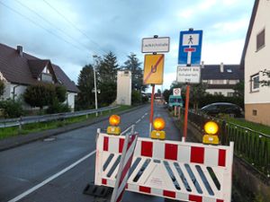 Kein Durchkommen: Die Leutkirchstraße ist zum Ärger der Oberschopfheimer voll gesperrt. Foto: Bohnert-Seidel