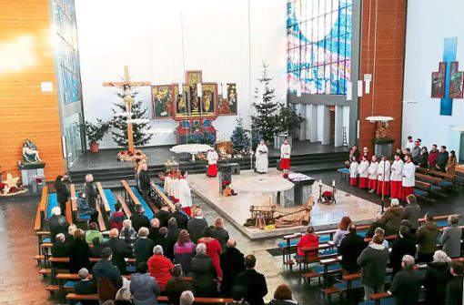 150 Gläubige nahmen am Gottesdienst zum ersten Weihnachtsfeiertag in der Kippenheimer Kirche St. Mauritius teil. Foto: Hiller