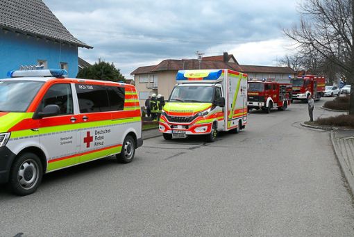 Viele Rettungskräfte sind an die Unfallstelle in Schörzingen geeilt. Foto: Visel