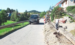 Die Arbeiten zur Breitbandversorgung in Sulzbach machen deutliche Fortschritte. Foto: Borho Foto: Schwarzwälder-Bote