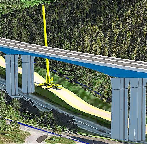 Für den Bau der neuen Brücke wird eine Baustraße benötigt. Foto: RP Freiburg
