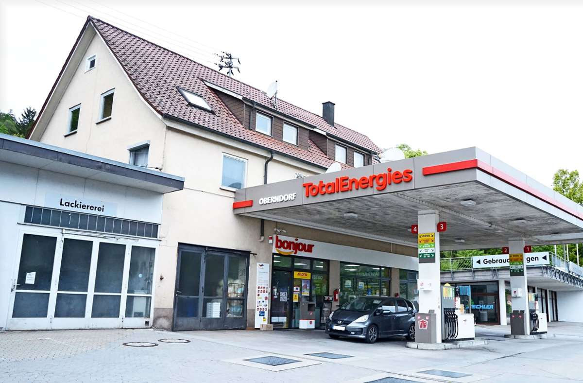 Die Total-Tankstelle in Oberndorf. Foto: Hezel