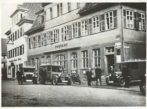 1852 bis 1932 war das Postamt Calw in der Bischofstraße 2 untergebracht. Foto:  Nachlass Weigelt, StAC, Repro: Würfele Foto: Schwarzwälder Bote