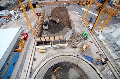 Tunnelbau: Der Zwischenangriff in Wangen. Foto: dpa